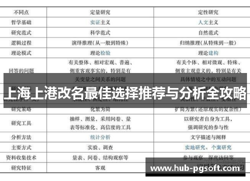 上海上港改名最佳选择推荐与分析全攻略